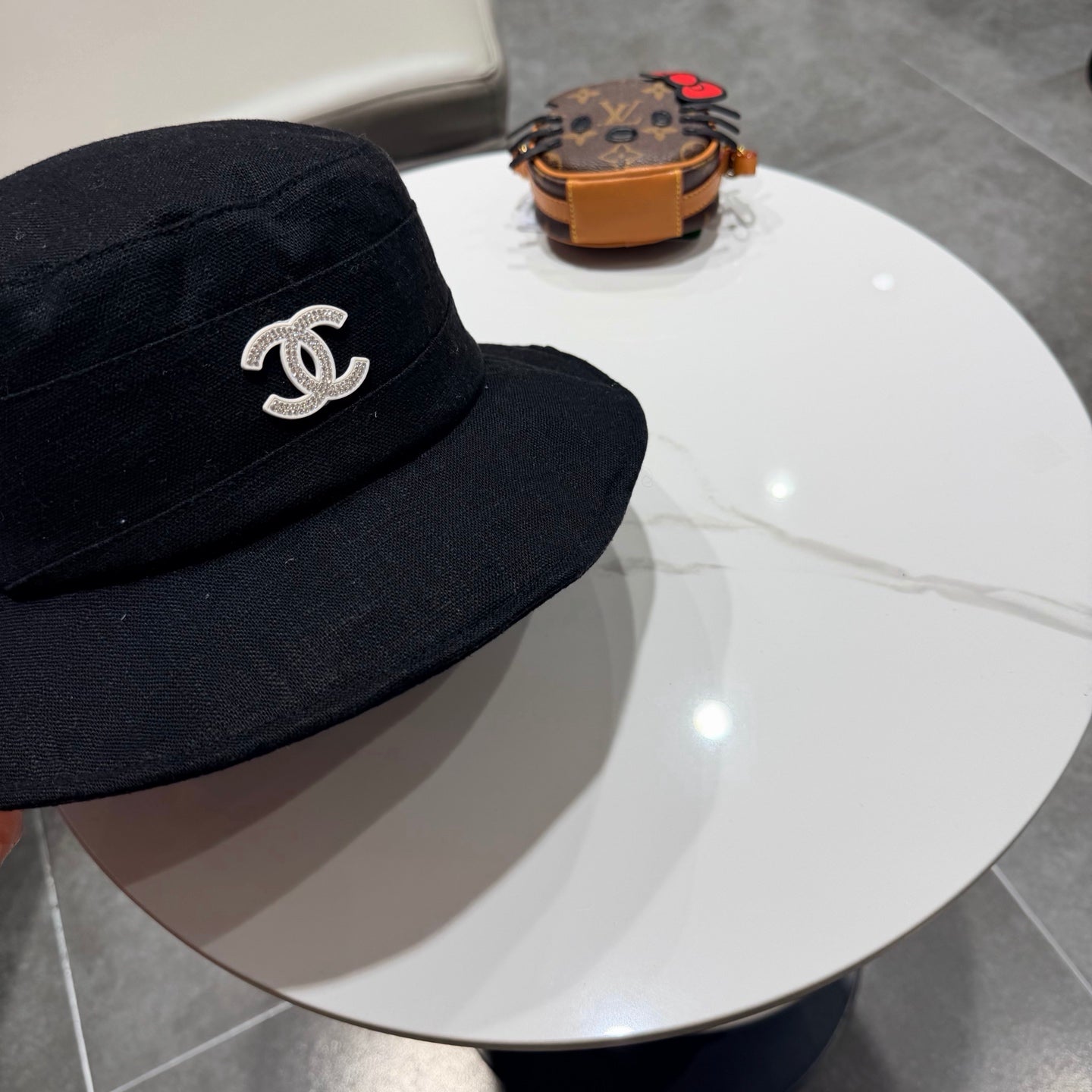 Chanel Style Fisherman Hat Black in Cloth 192299