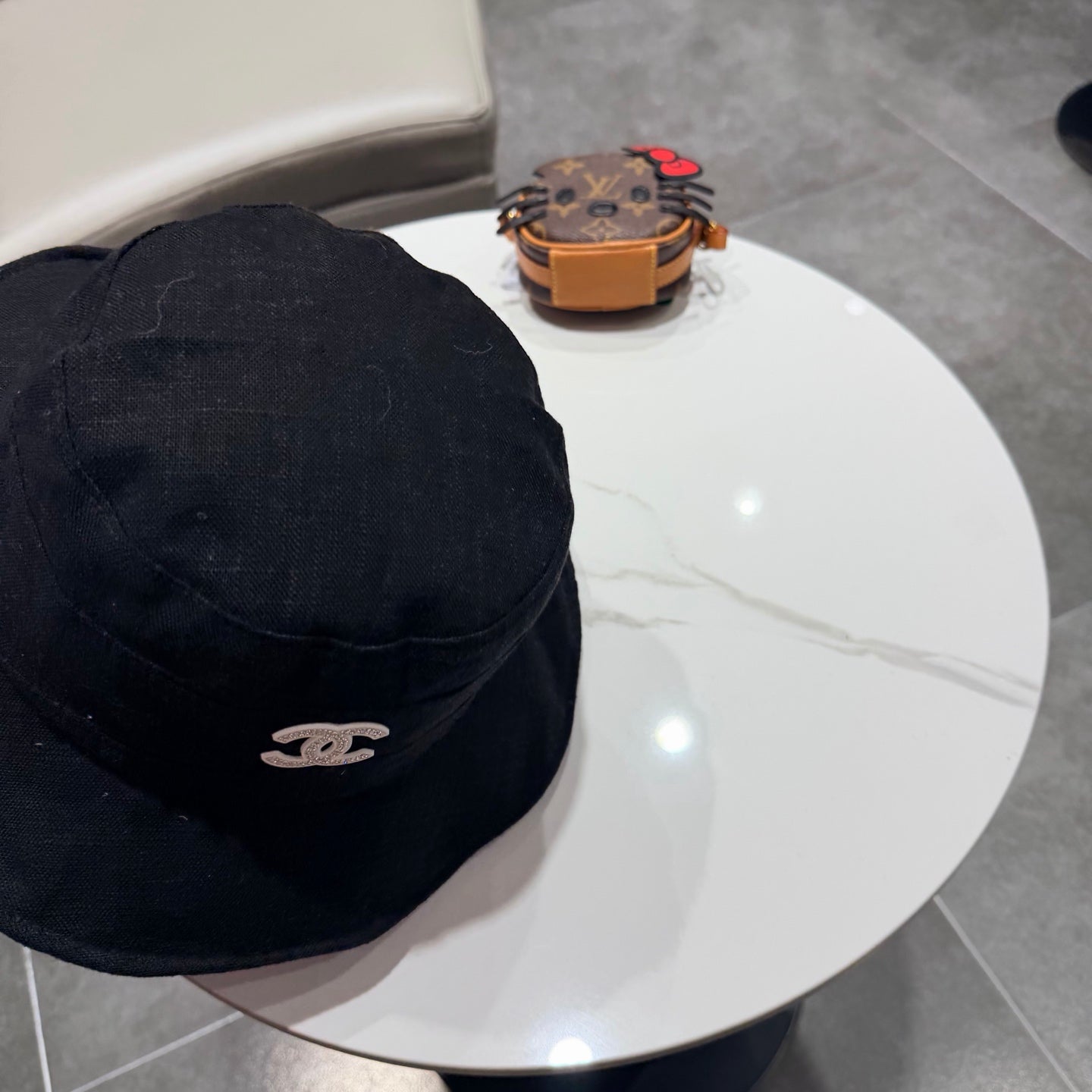 Chanel Style Fisherman Hat Black in Cloth 192299