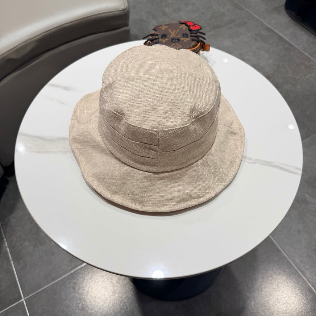 Chanel Style Fisherman Hat Cream in Cloth 192298
