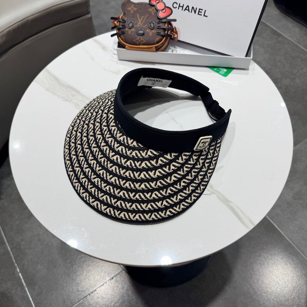 Chanel Open Visor Hat Black in Cloth 192285