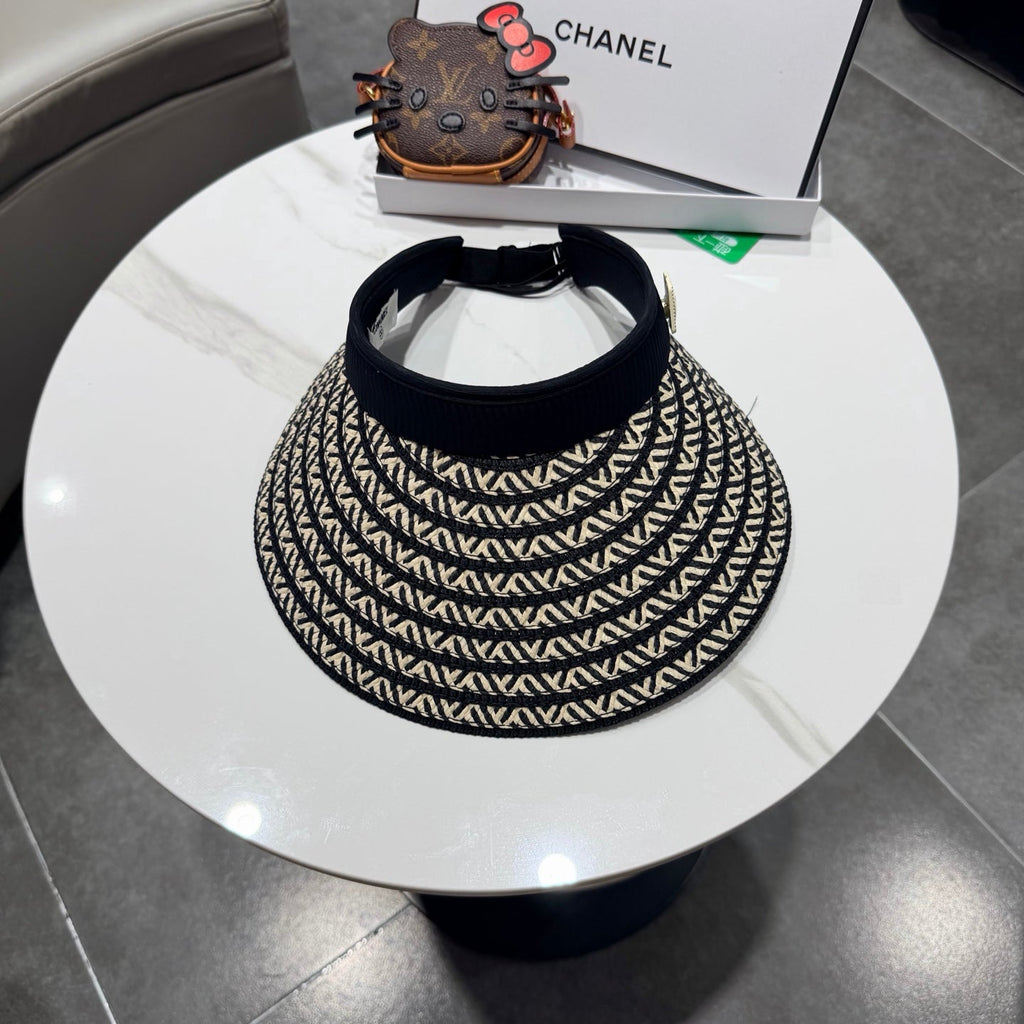 Chanel Open Visor Hat Black in Cloth 192285