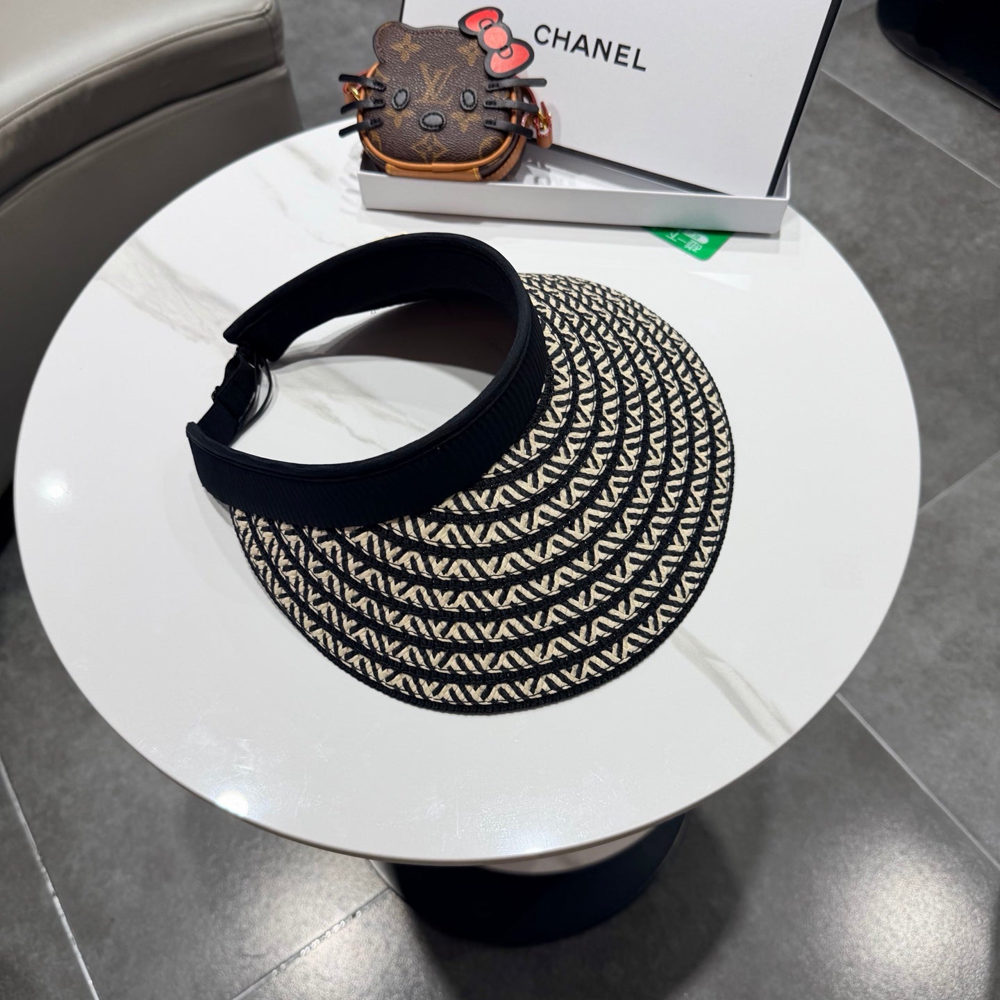 Chanel Open Visor Hat Black in Cloth 192285
