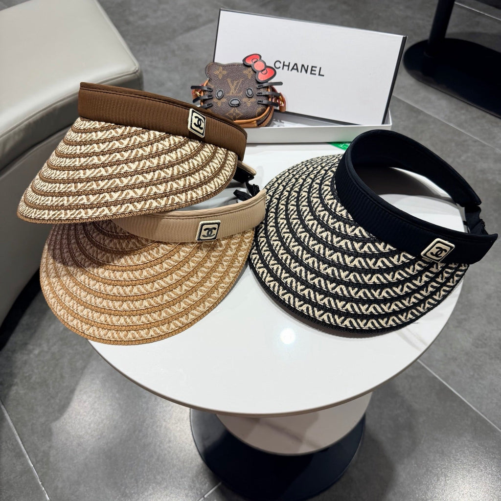 Chanel Open Visor Hat Black in Cloth 192285