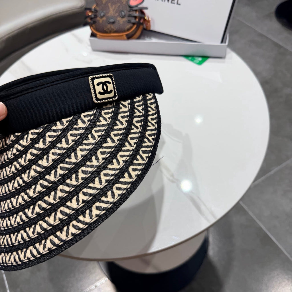 Chanel Open Visor Hat Black in Cloth 192285