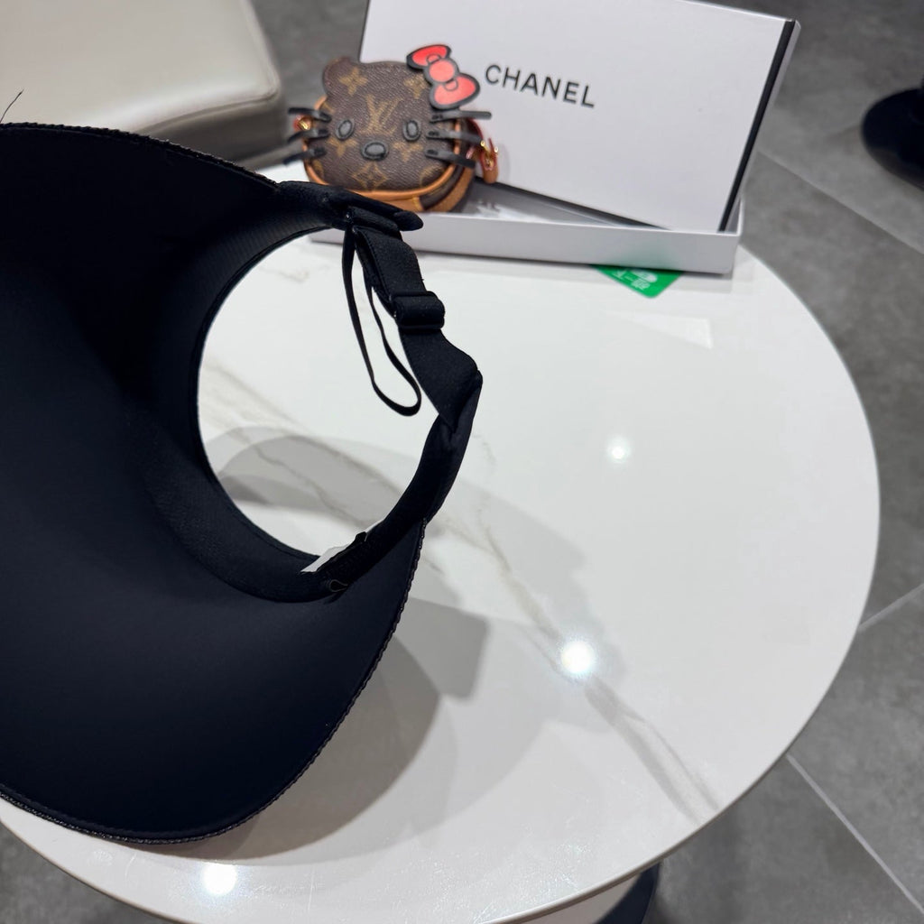 Chanel Open Visor Hat Black in Cloth 192285