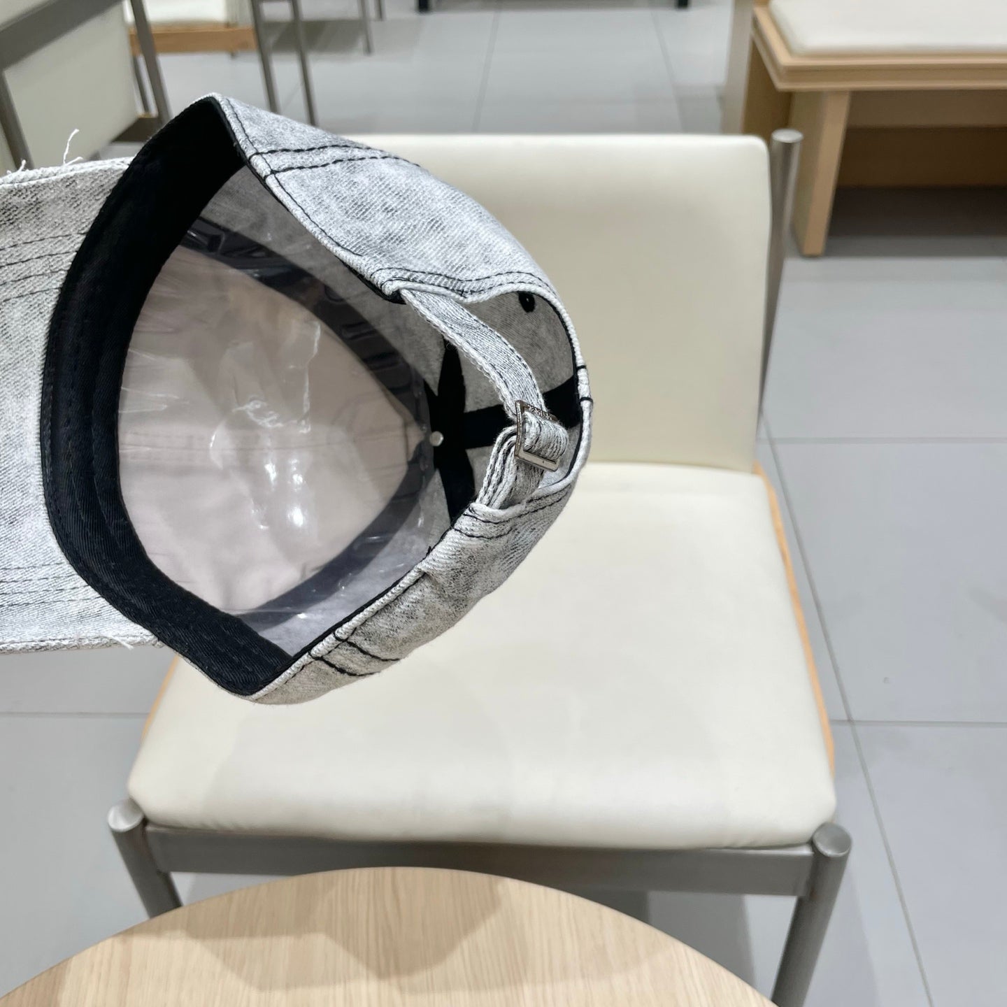 Chanel Baseball Cap Light Gray Denim 192133