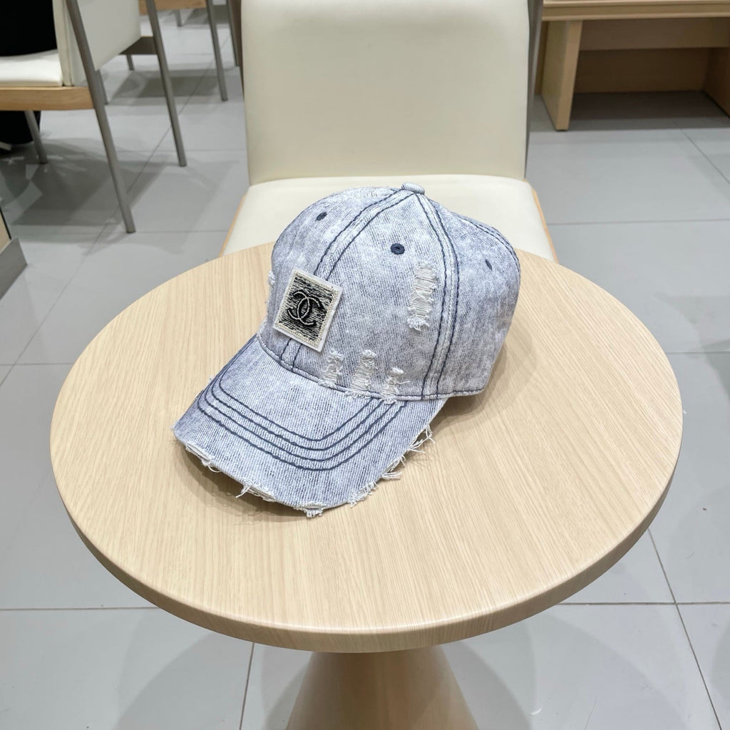 Chanel Baseball Cap Light Blue Denim 192132