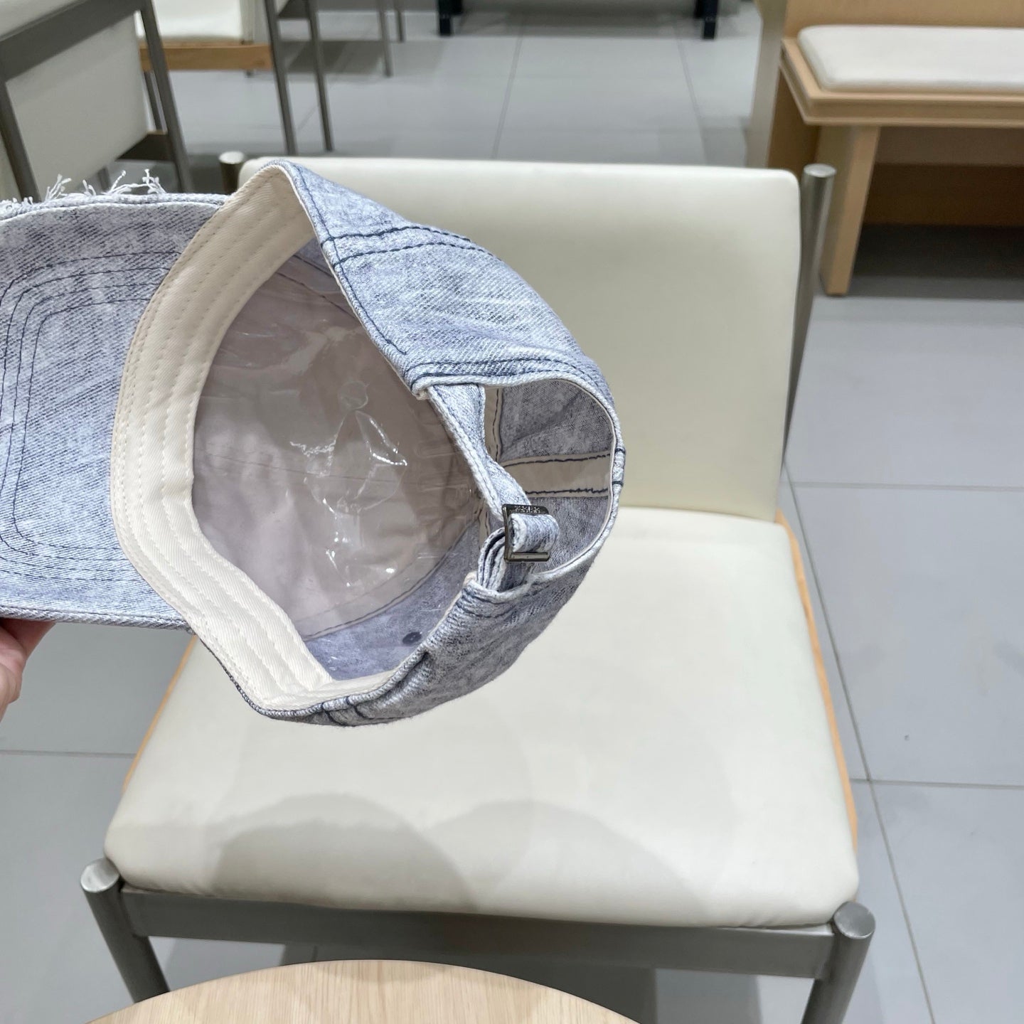 Chanel Baseball Cap Light Blue Denim 192132