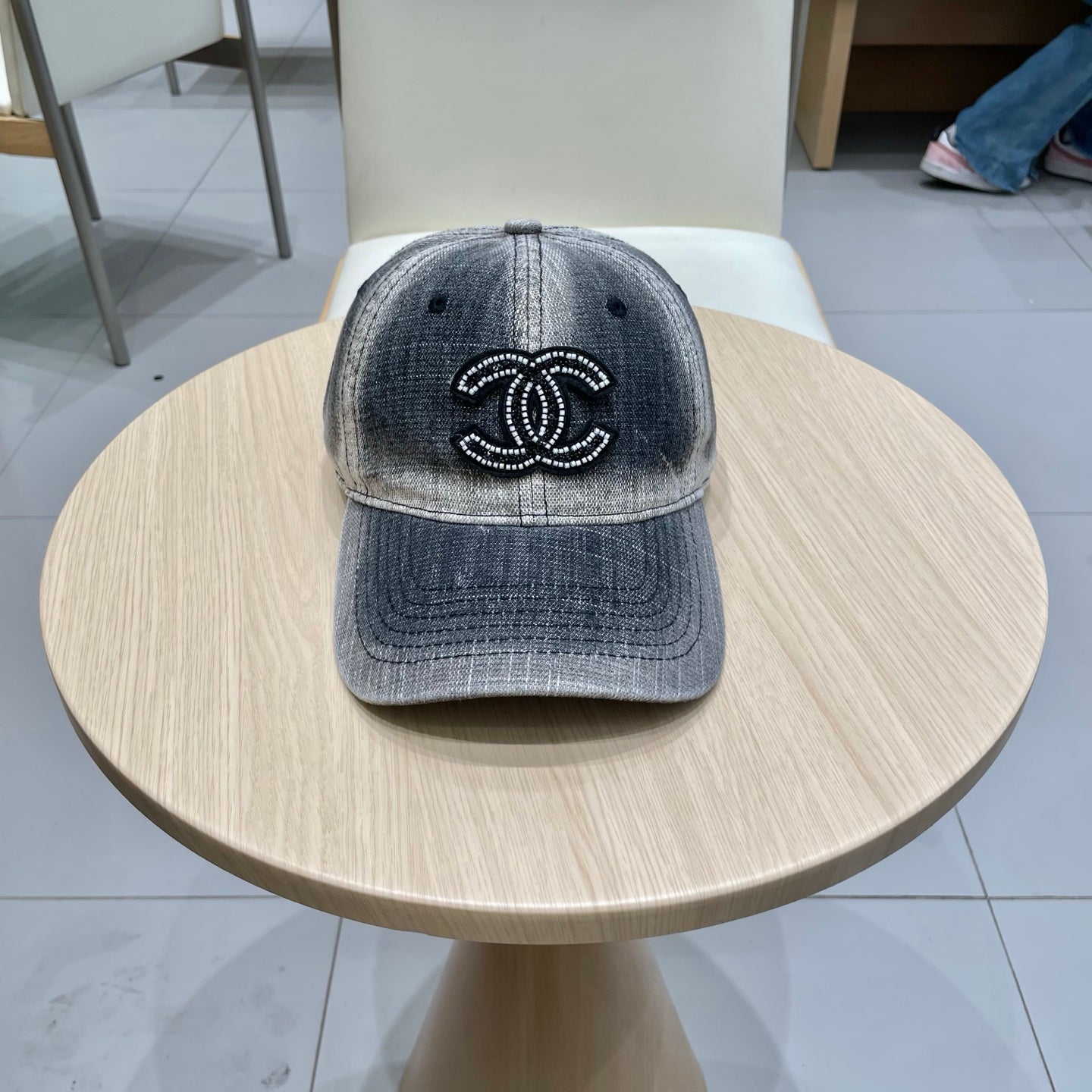 Chanel Baseball Cap Gray in Denim 192109