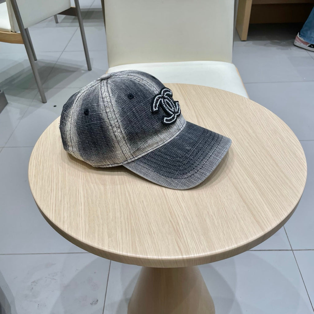 Chanel Baseball Cap Gray in Denim 192109