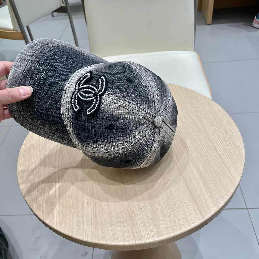 Chanel Baseball Cap Gray in Denim 192109