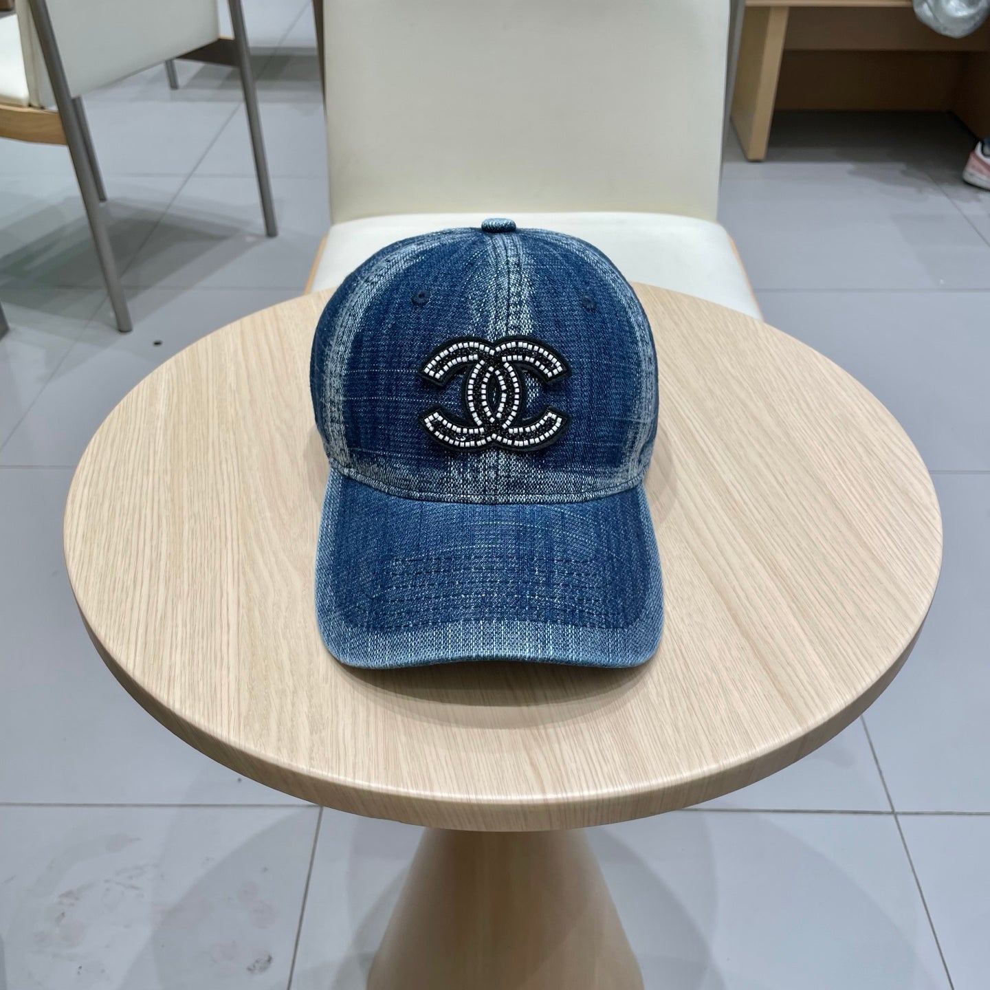 Chanel Baseball Cap Blue in Denim 192108