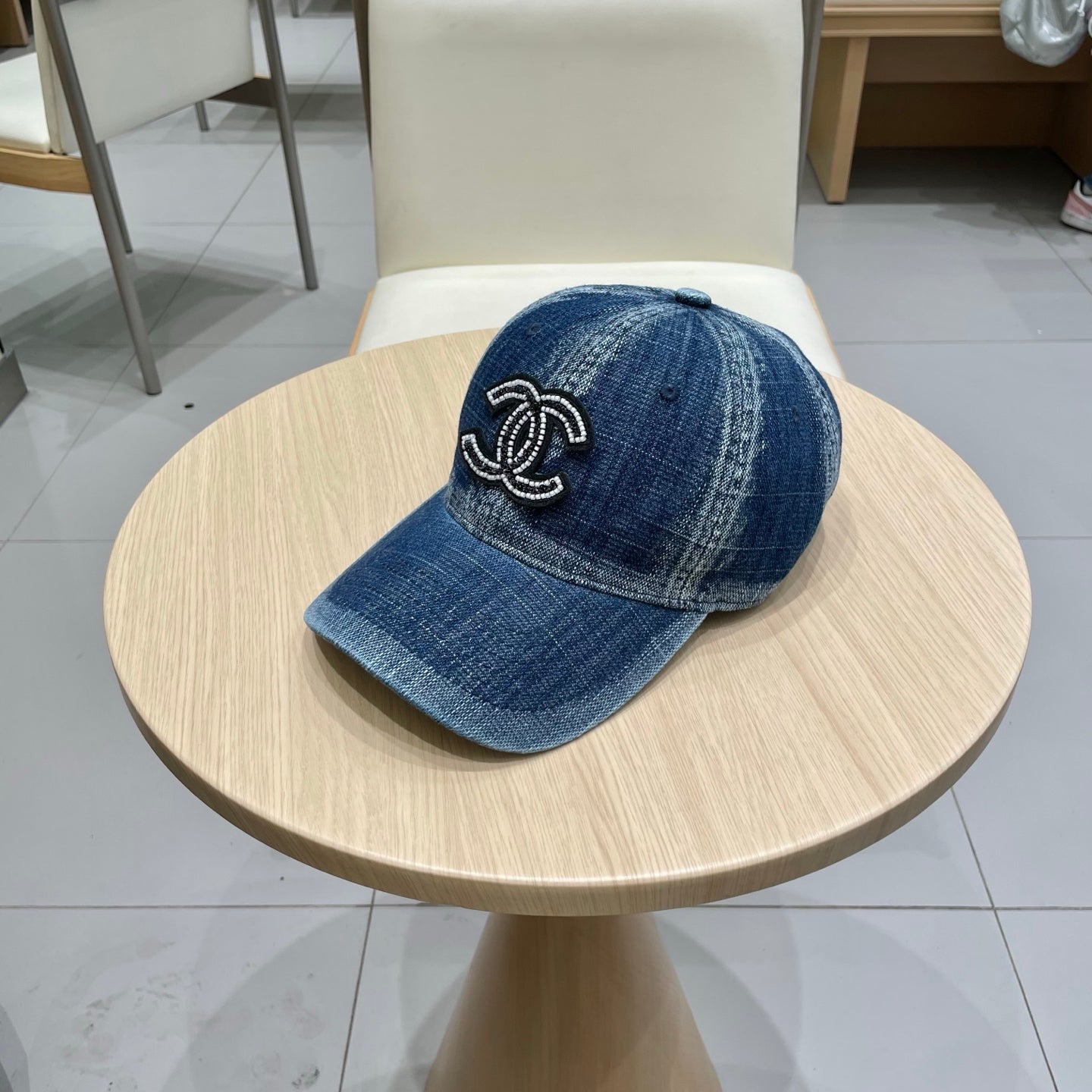 Chanel Baseball Cap Blue in Denim 192108