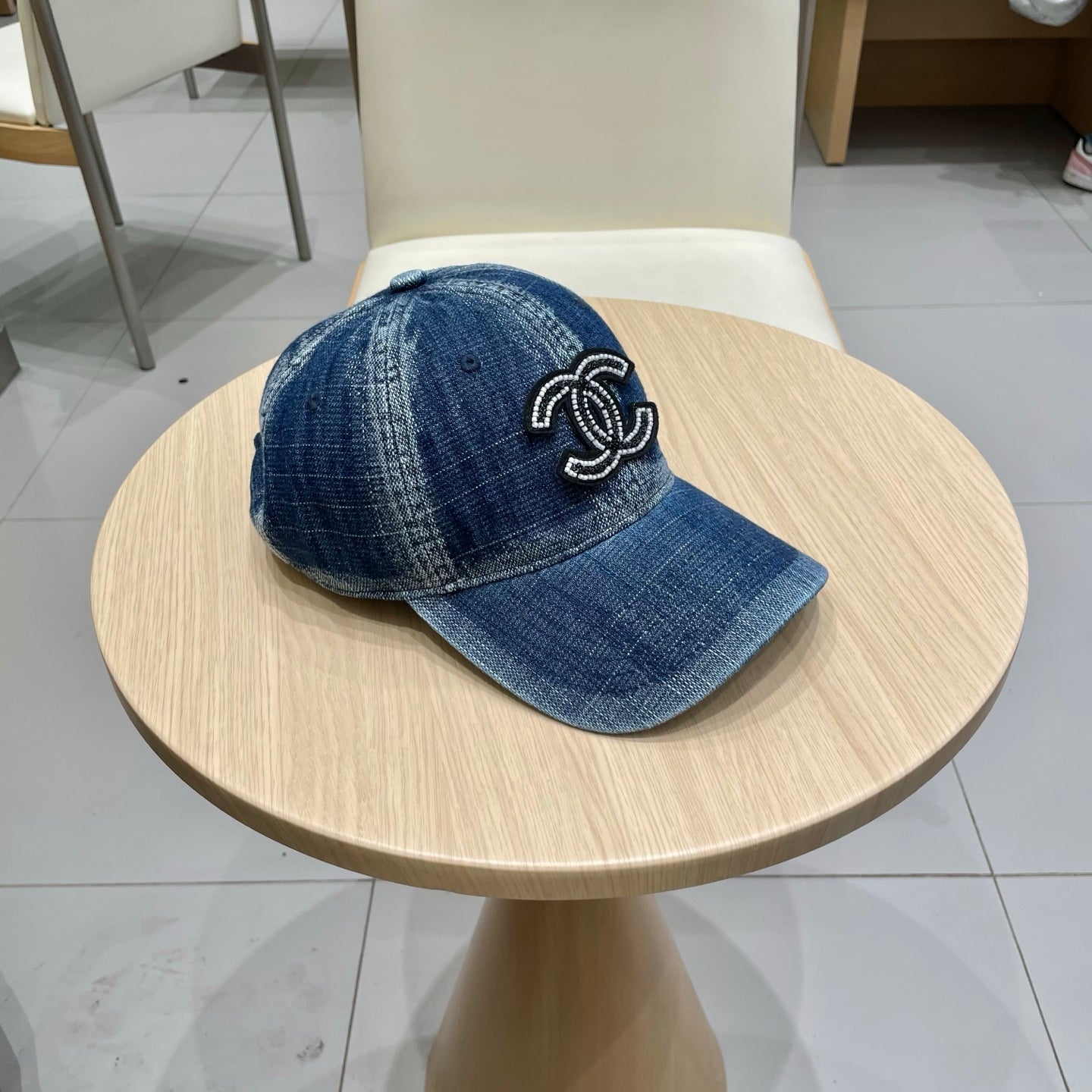 Chanel Baseball Cap Blue in Denim 192108