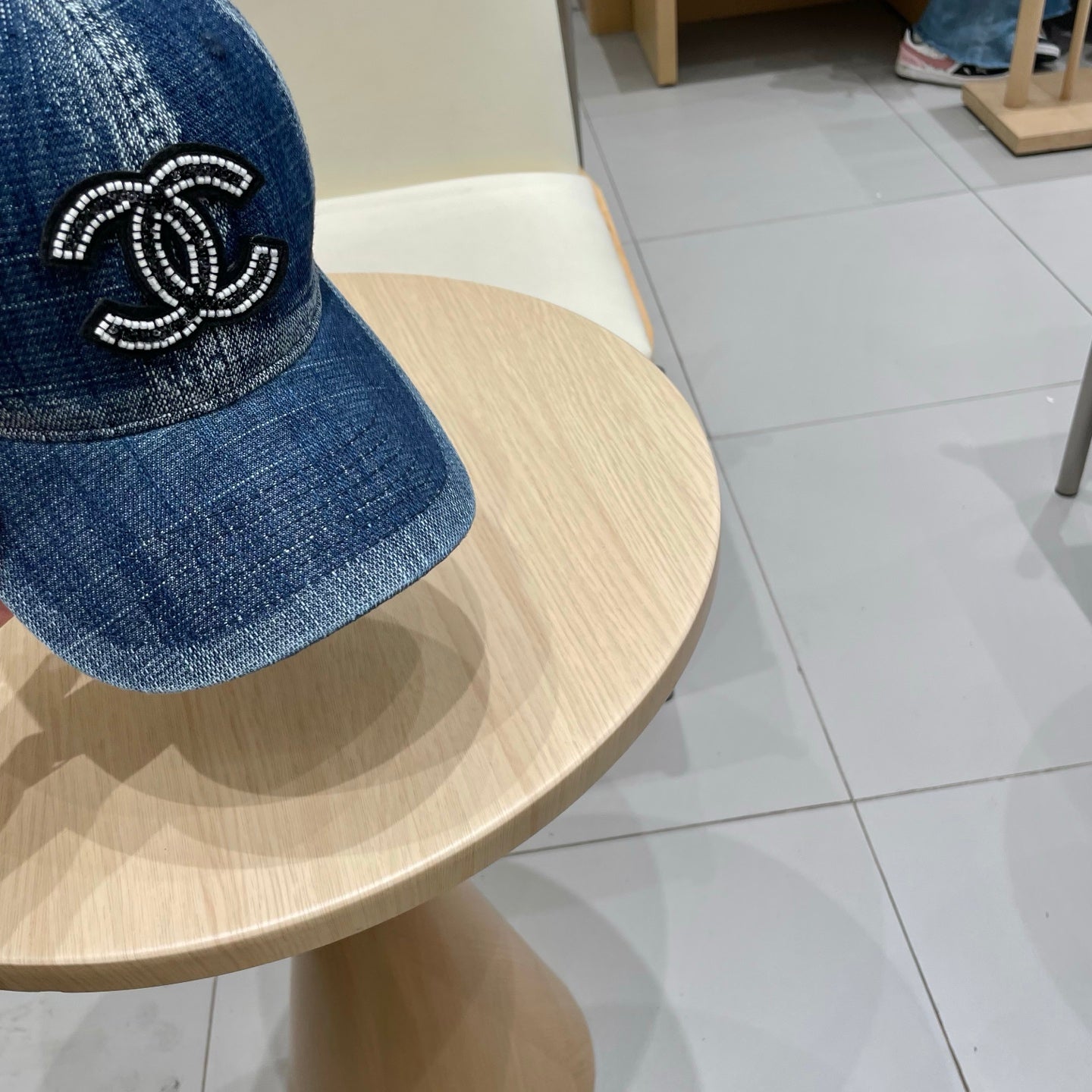 Chanel Baseball Cap Blue in Denim 192108