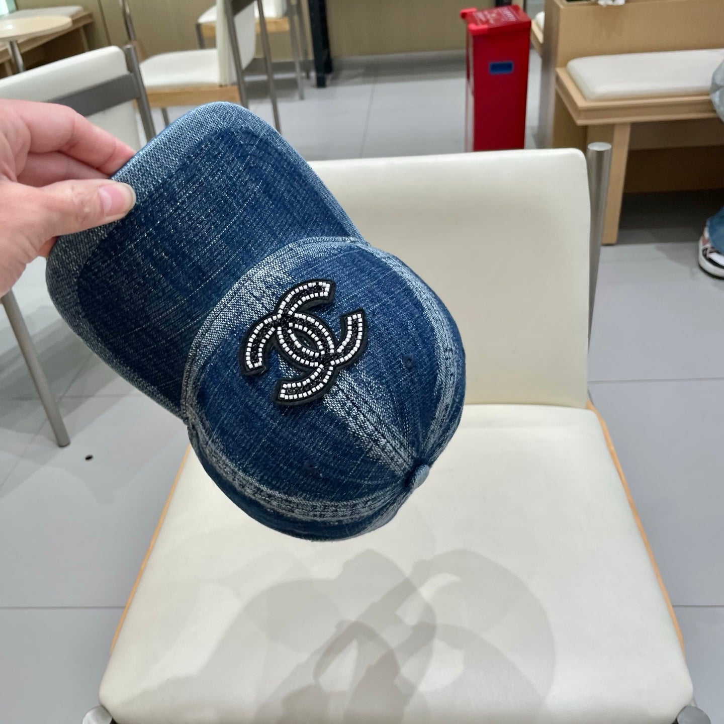 Chanel Baseball Cap Blue in Denim 192108