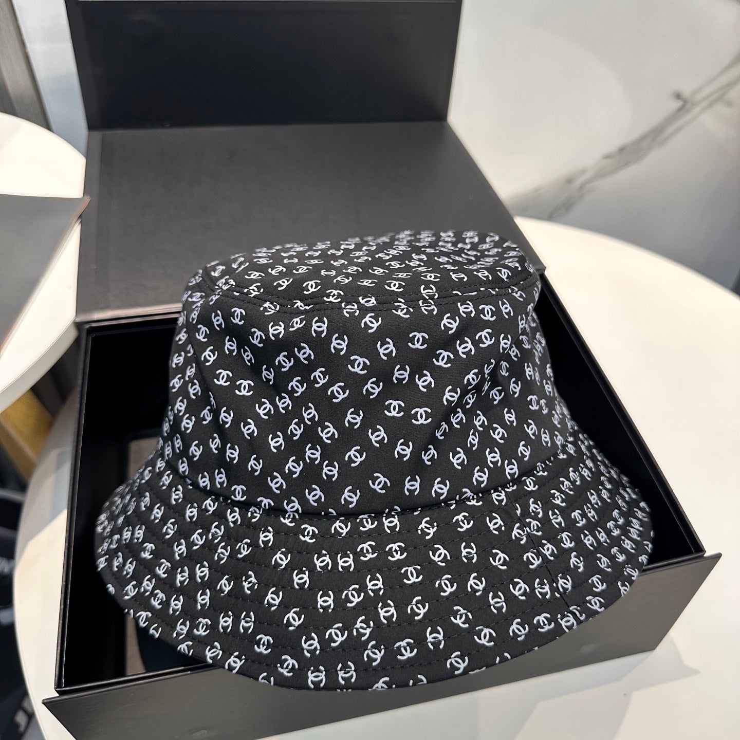 Chanel Bucket Hat Black in Cloth 192001