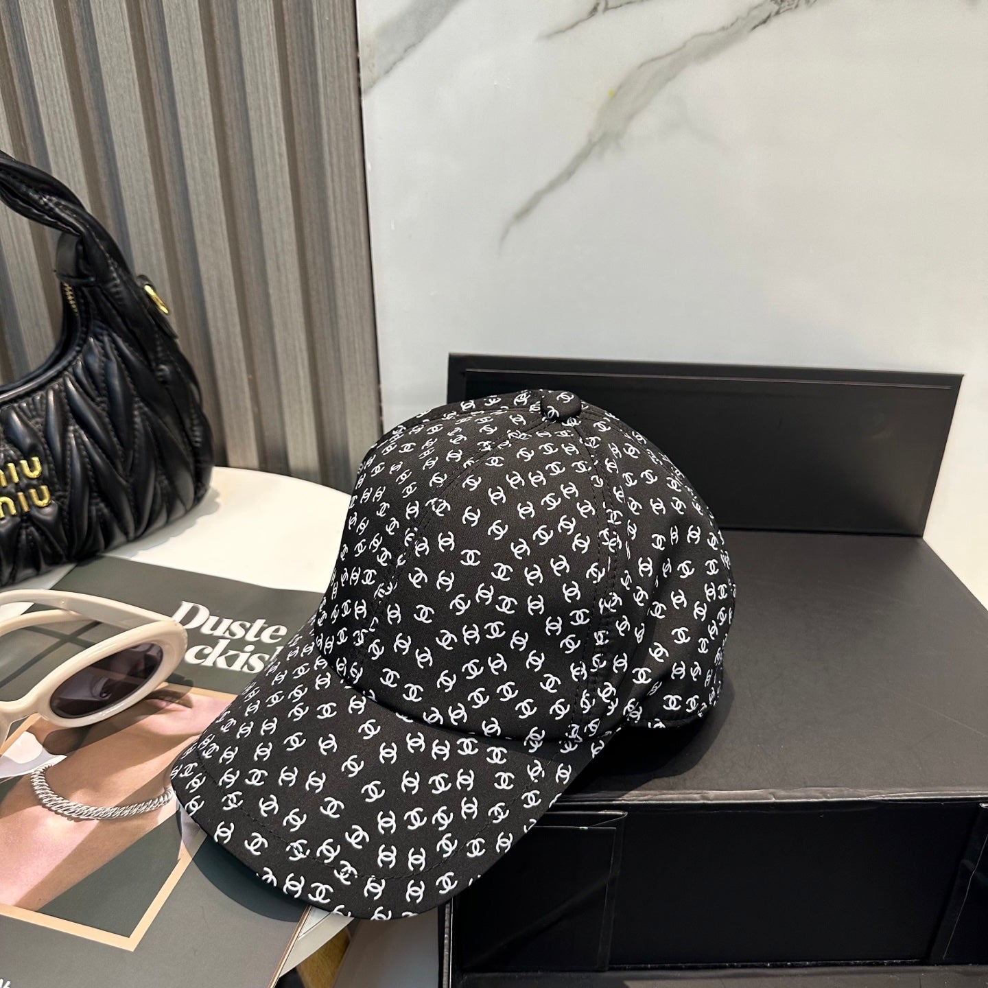 Chanel Classic Baseball Cap Style Black in Cloth 192002