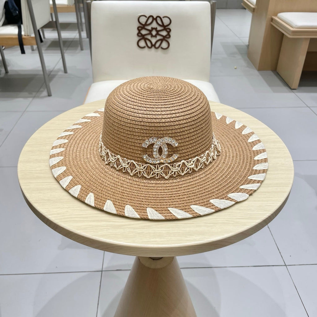 Chanel 25 Beige Straw Hat 197912