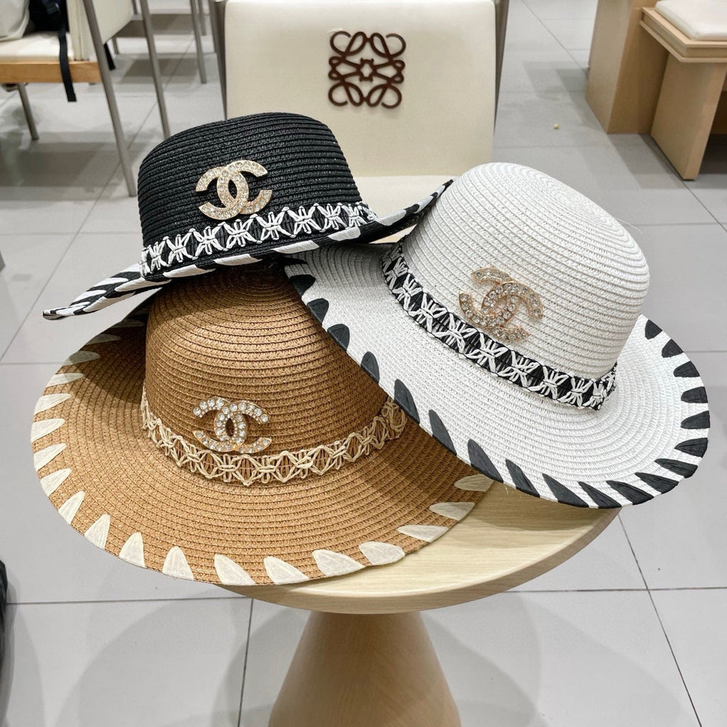 Chanel 25 Beige Straw Hat 197912