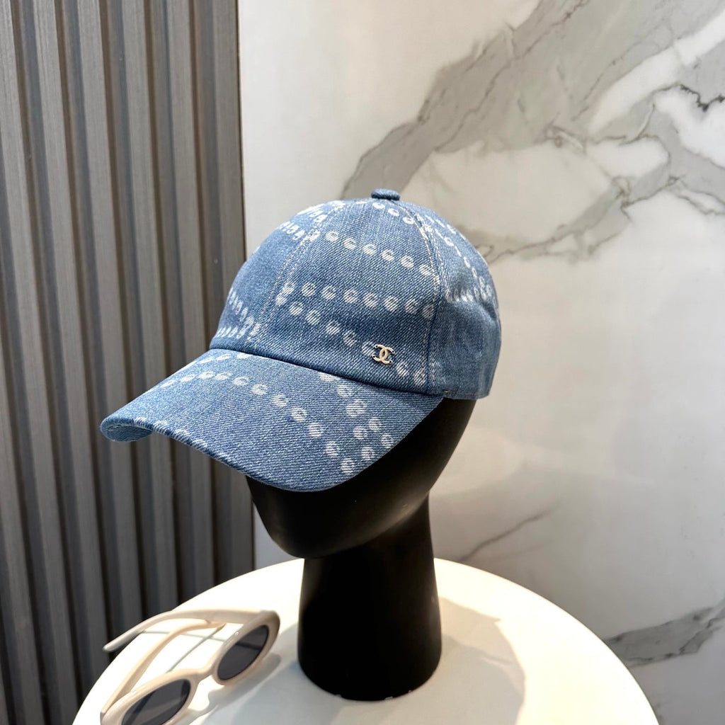 Chanel Baseball Cap Light Blue in Denim 197872