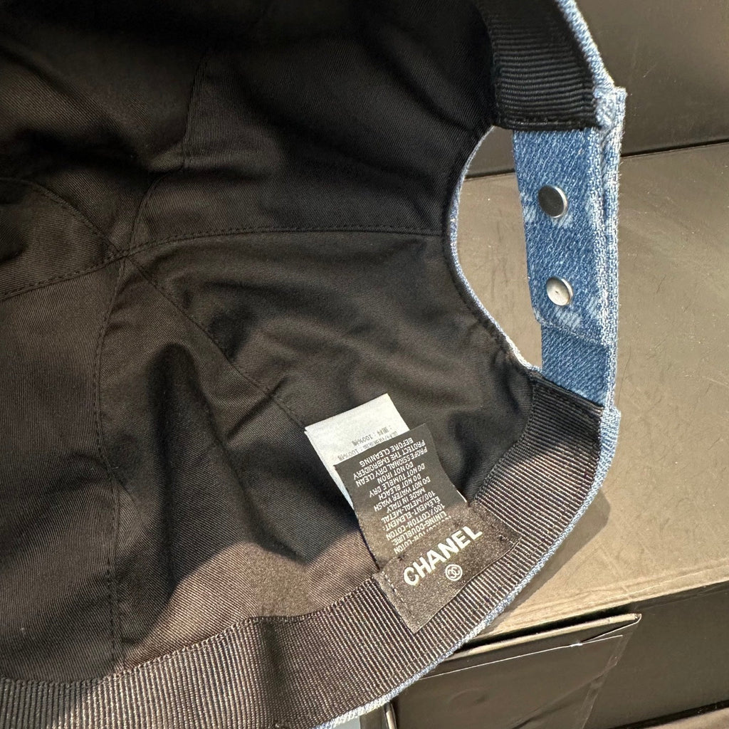 Chanel Baseball Cap Light Blue in Denim 197872