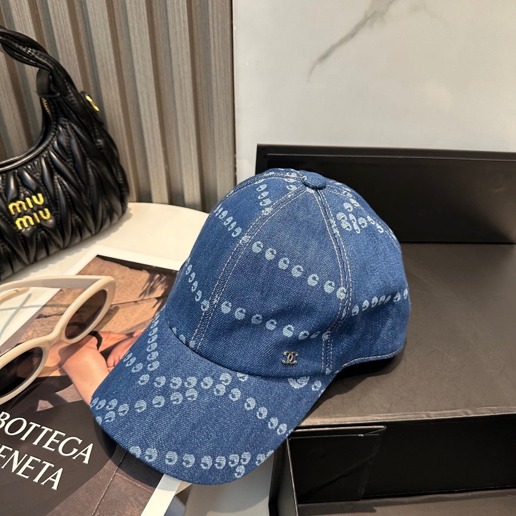 Chanel Baseball Cap Dark Blue in Denim 197871