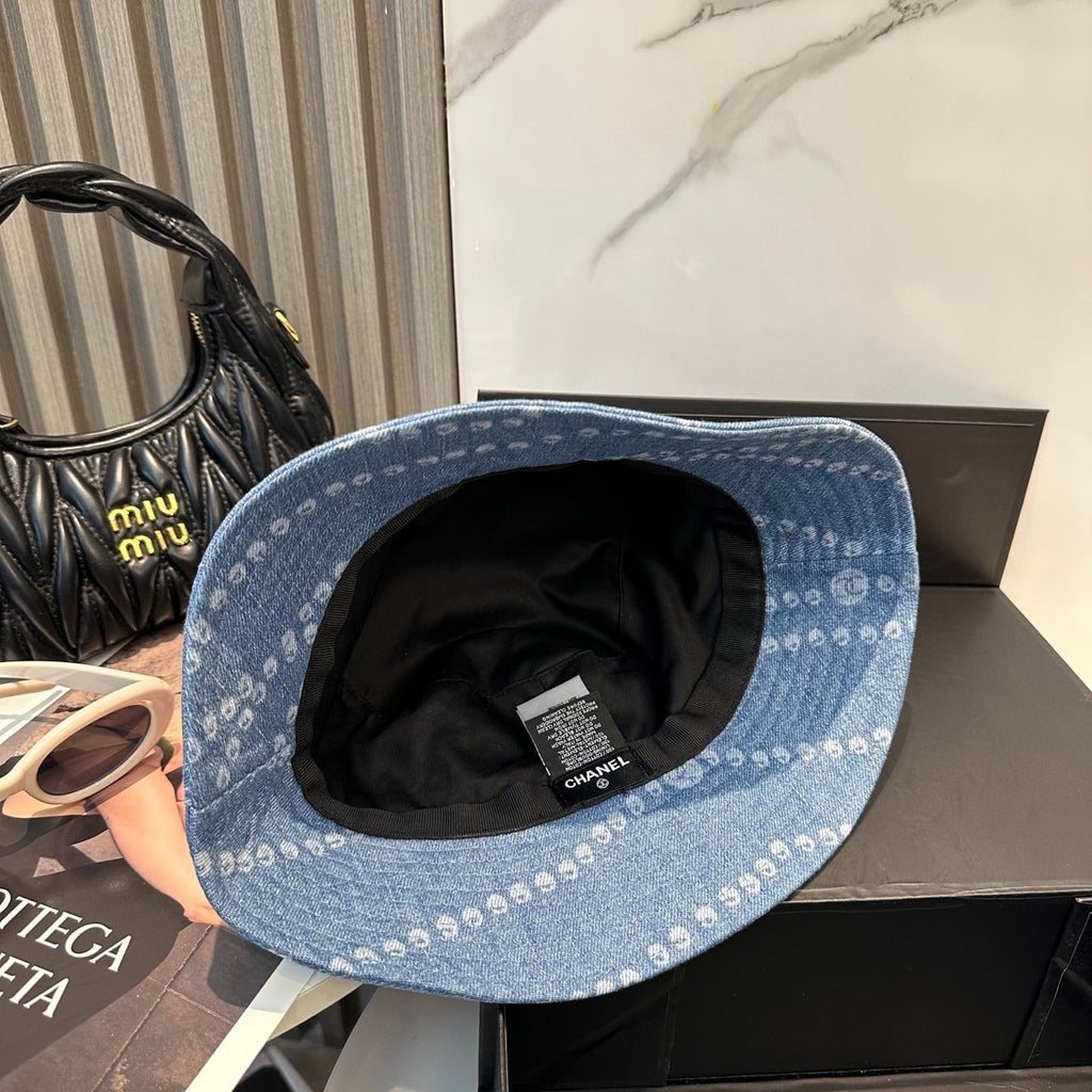 Chanel Bucket hat Light Blue in Denim 197870