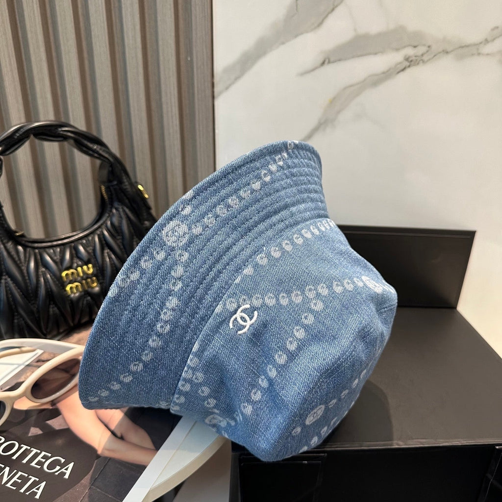 Chanel Bucket hat Light Blue in Denim 197870