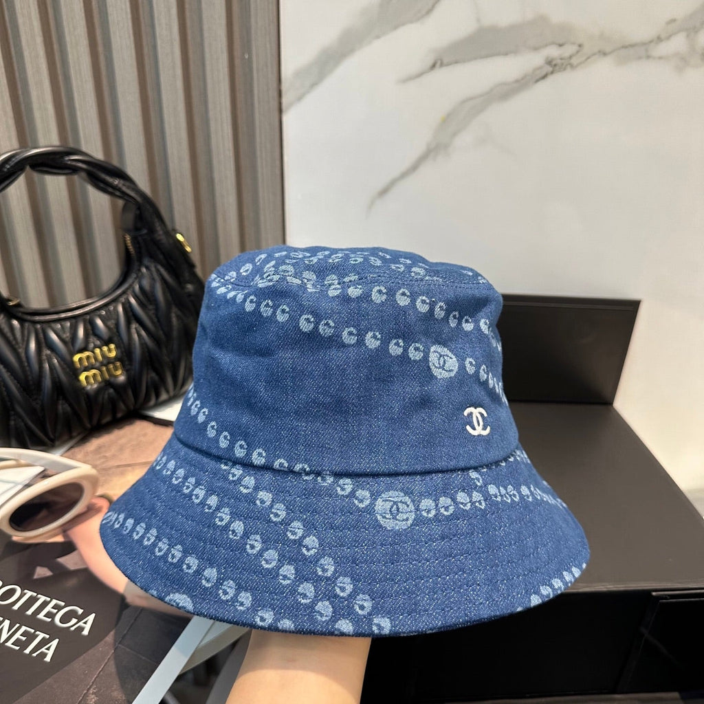 Chanel Bucket hat Dark Blue in Denim 197869