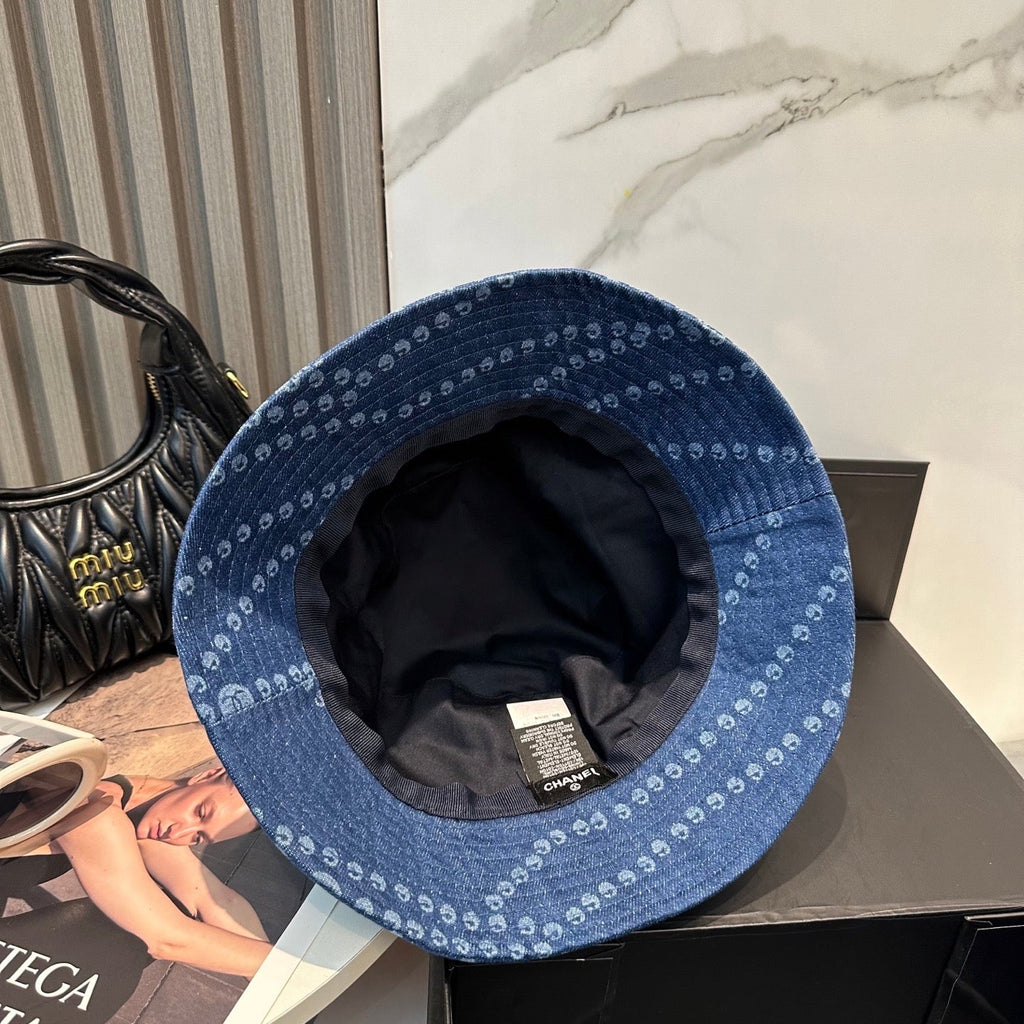 Chanel Bucket hat Dark Blue in Denim 197869