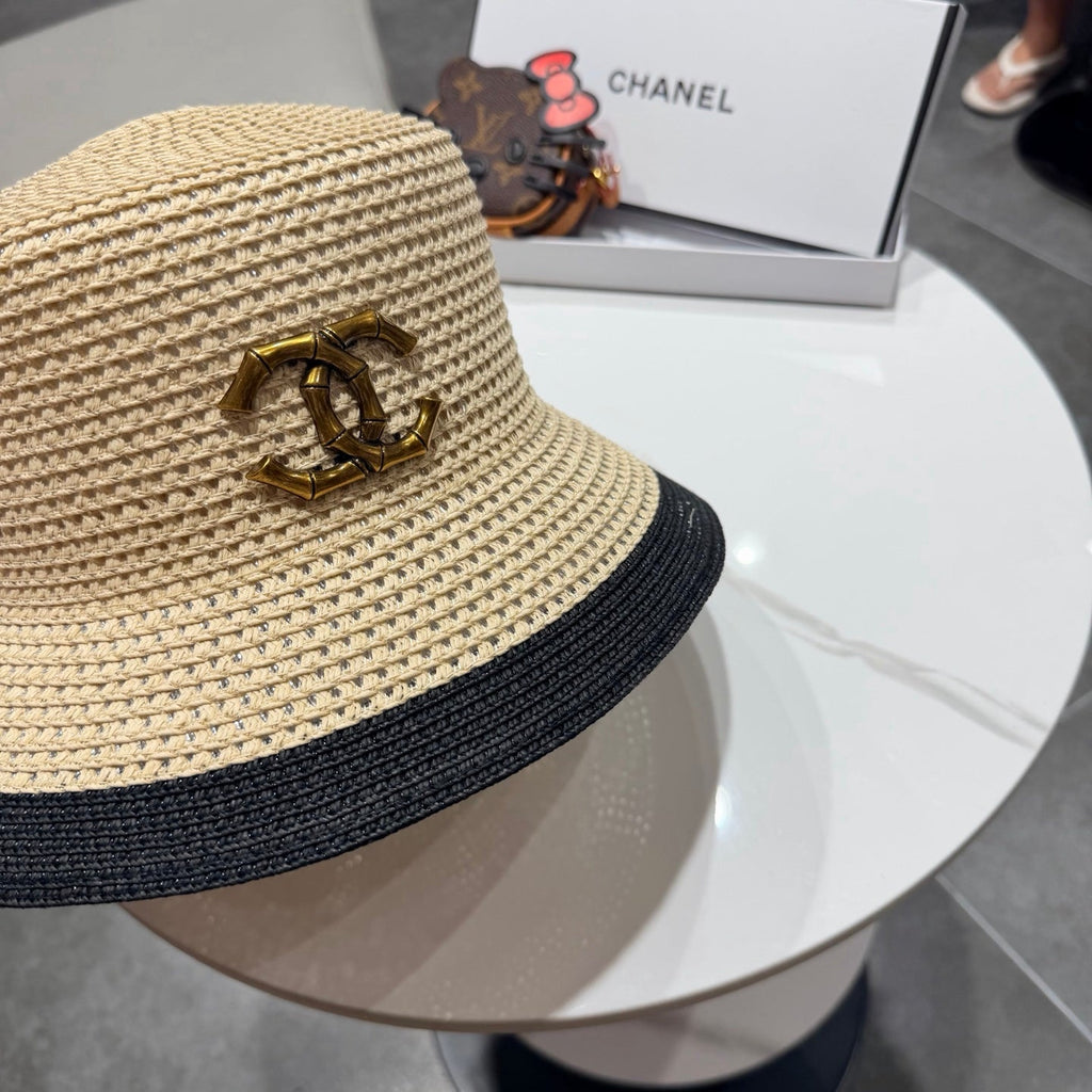 Chanel 26 Bucket Hat Beige in Straw 197777