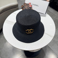 Chanel 26 Bucket Hat Black in Straw 197776