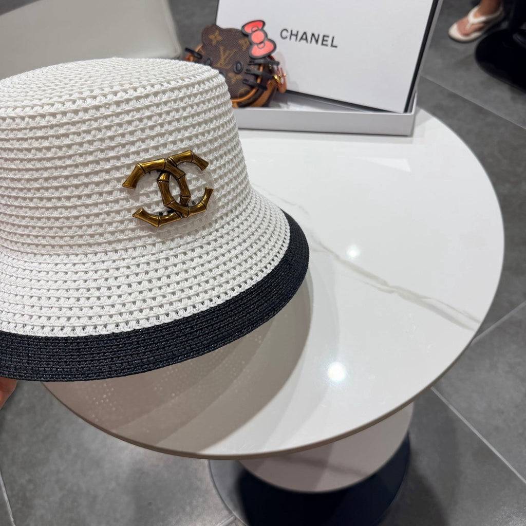 Chanel 26 Bucket Hat White in Straw 197775