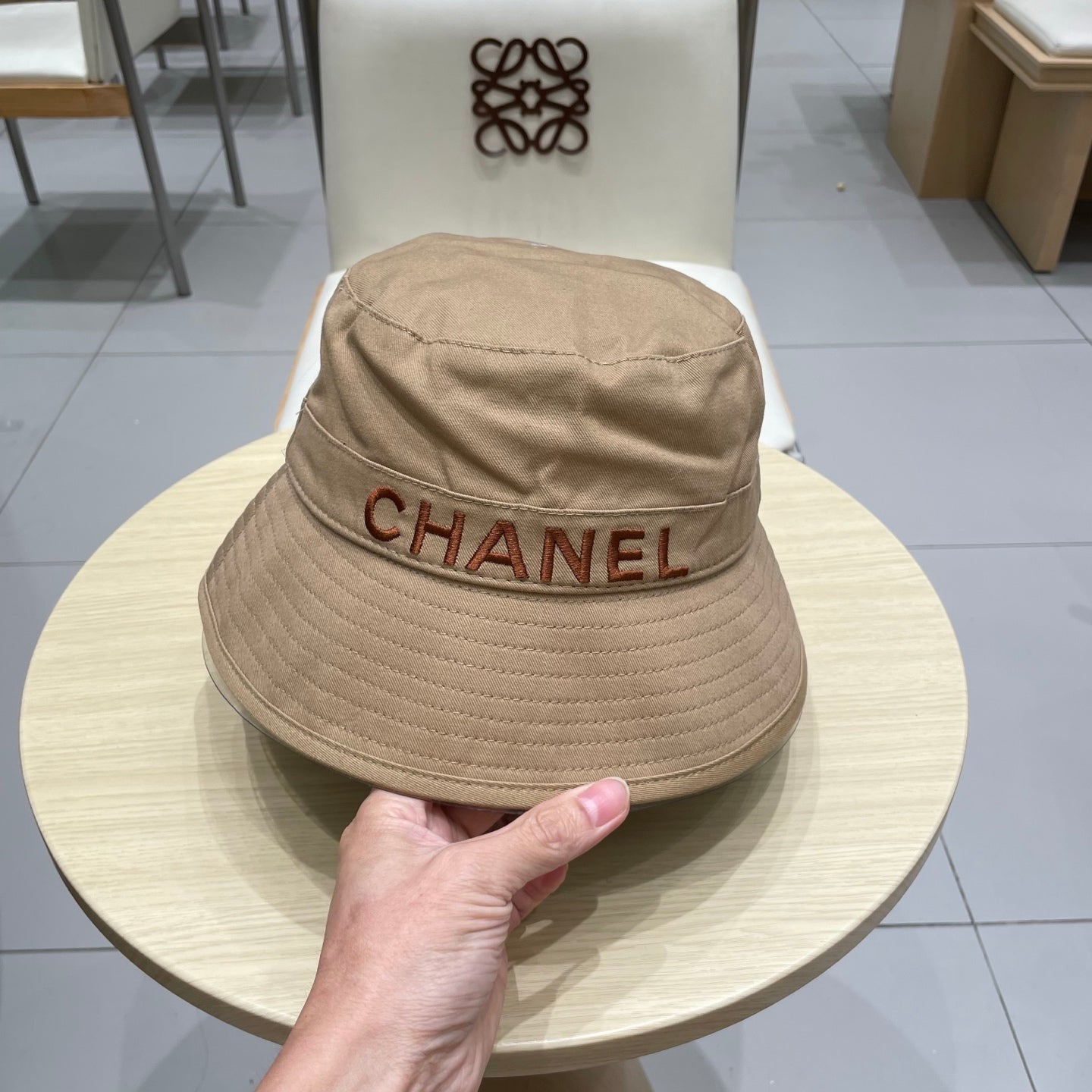 Chanel Bucket Hat Brown in Cloth 197813