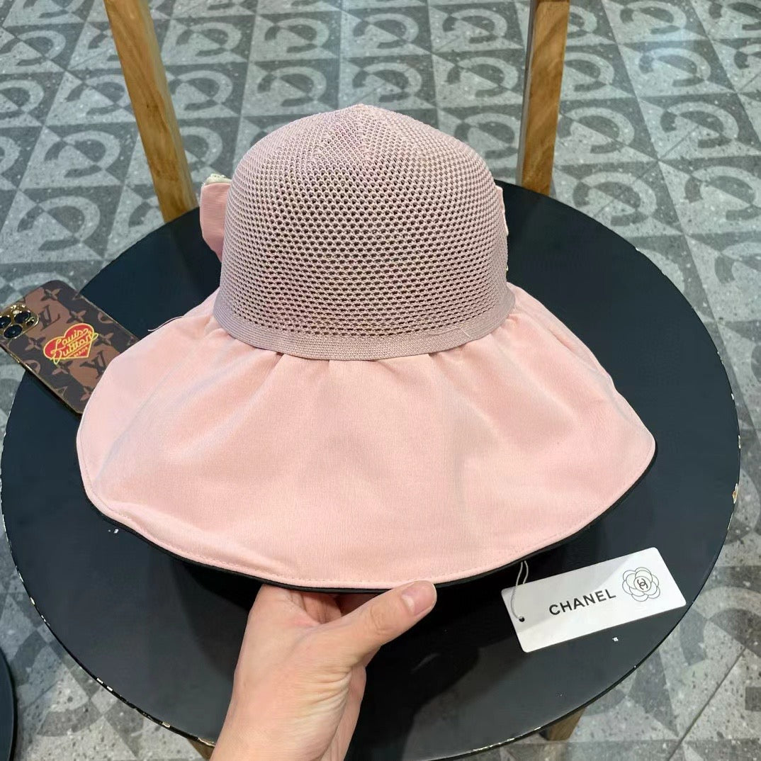 Chanel Wide-brimmed Fisherman Hat Pink in Cloth 197792