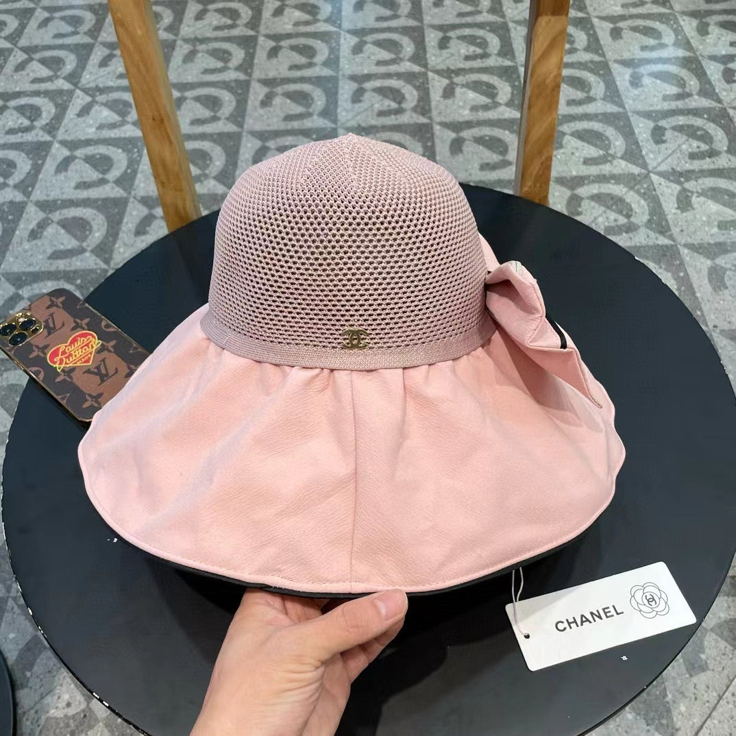 Chanel Wide-brimmed Fisherman Hat Pink in Cloth 197792