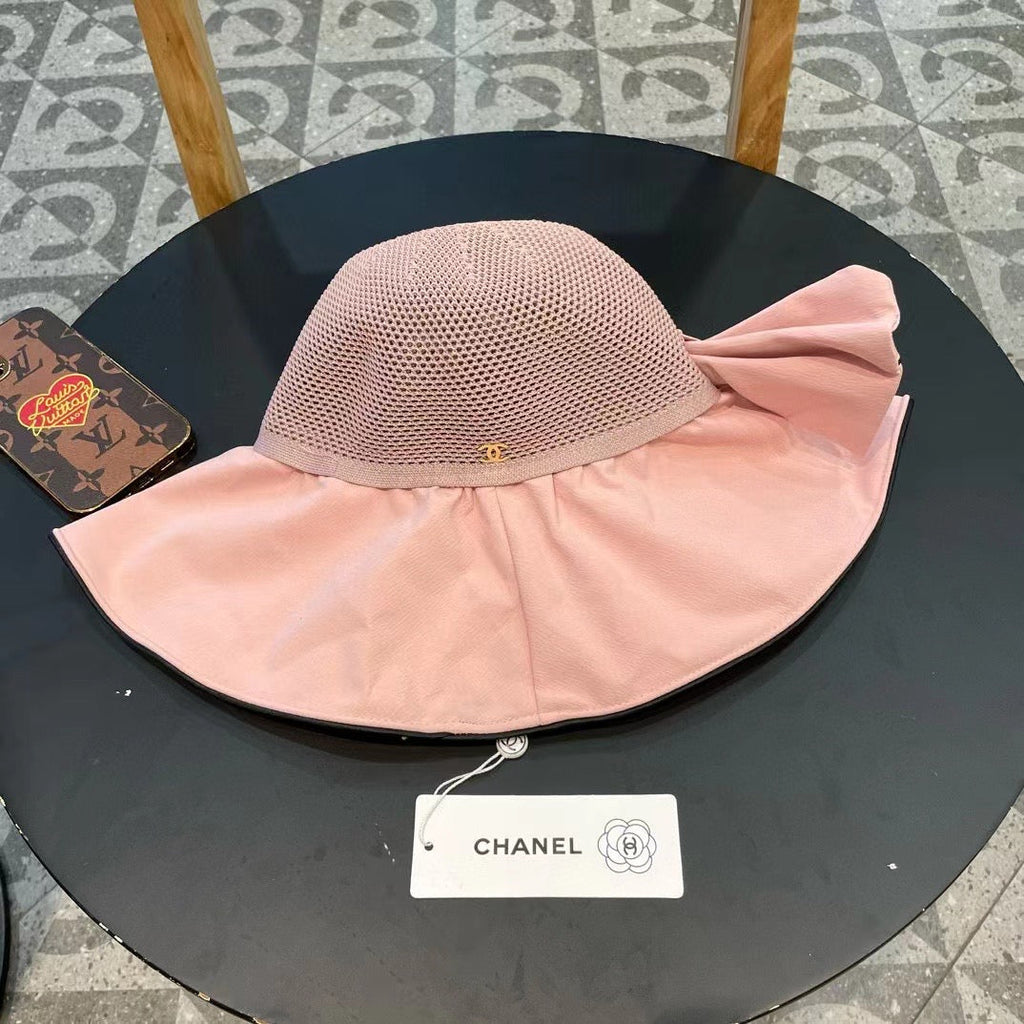 Chanel Wide-brimmed Fisherman Hat Pink in Cloth 197792