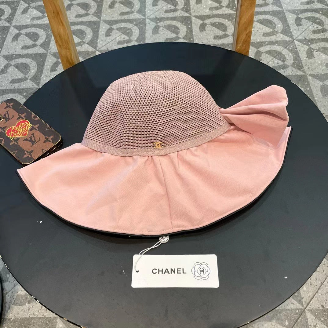 Chanel Wide-brimmed Fisherman Hat Pink in Cloth 197792