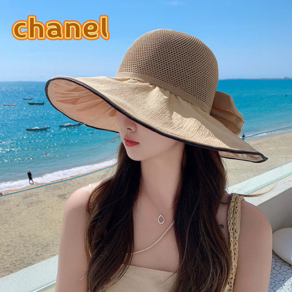 Chanel Wide-brimmed Fisherman Hat Beige in Cloth 197791