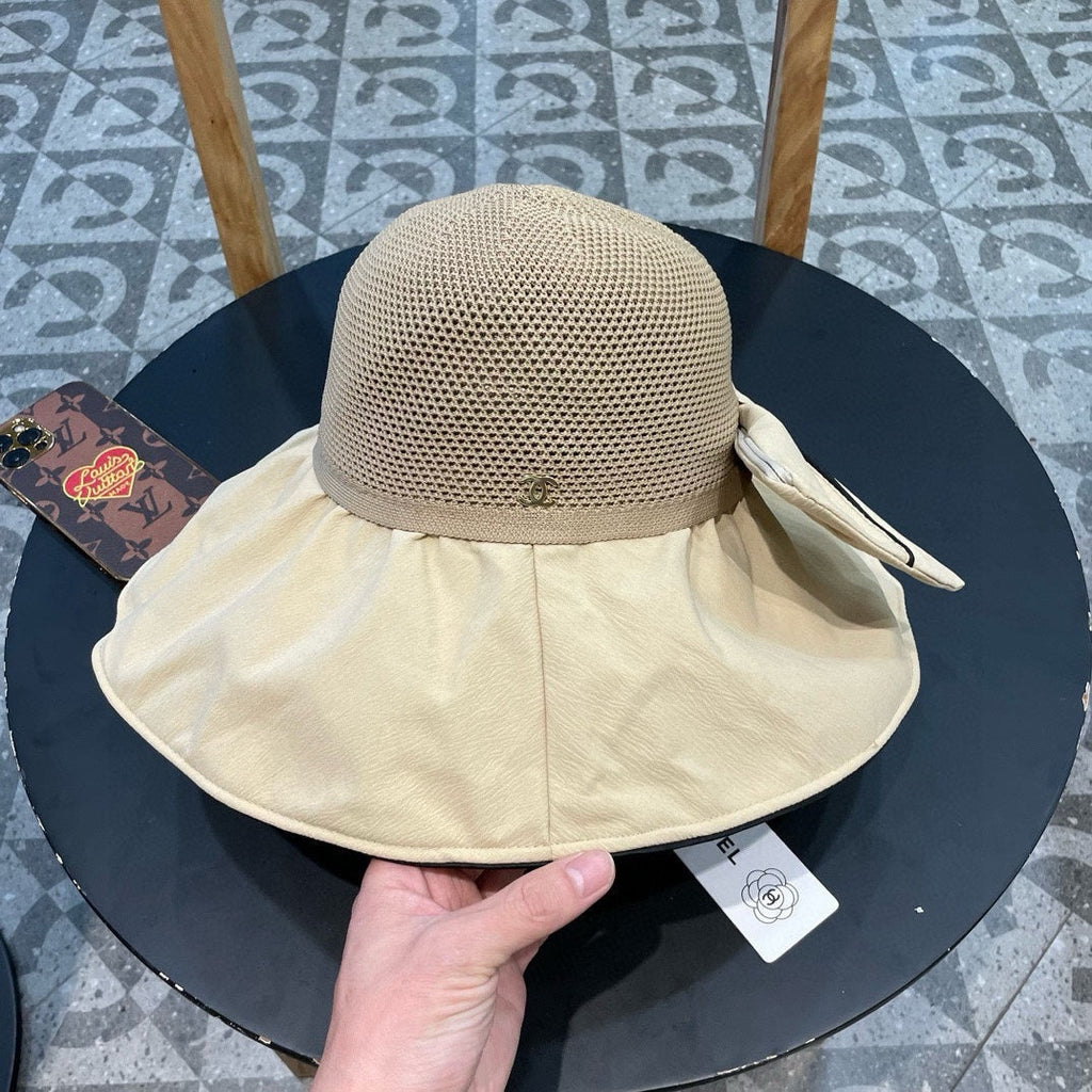 Chanel Wide-brimmed Fisherman Hat Beige in Cloth 197791