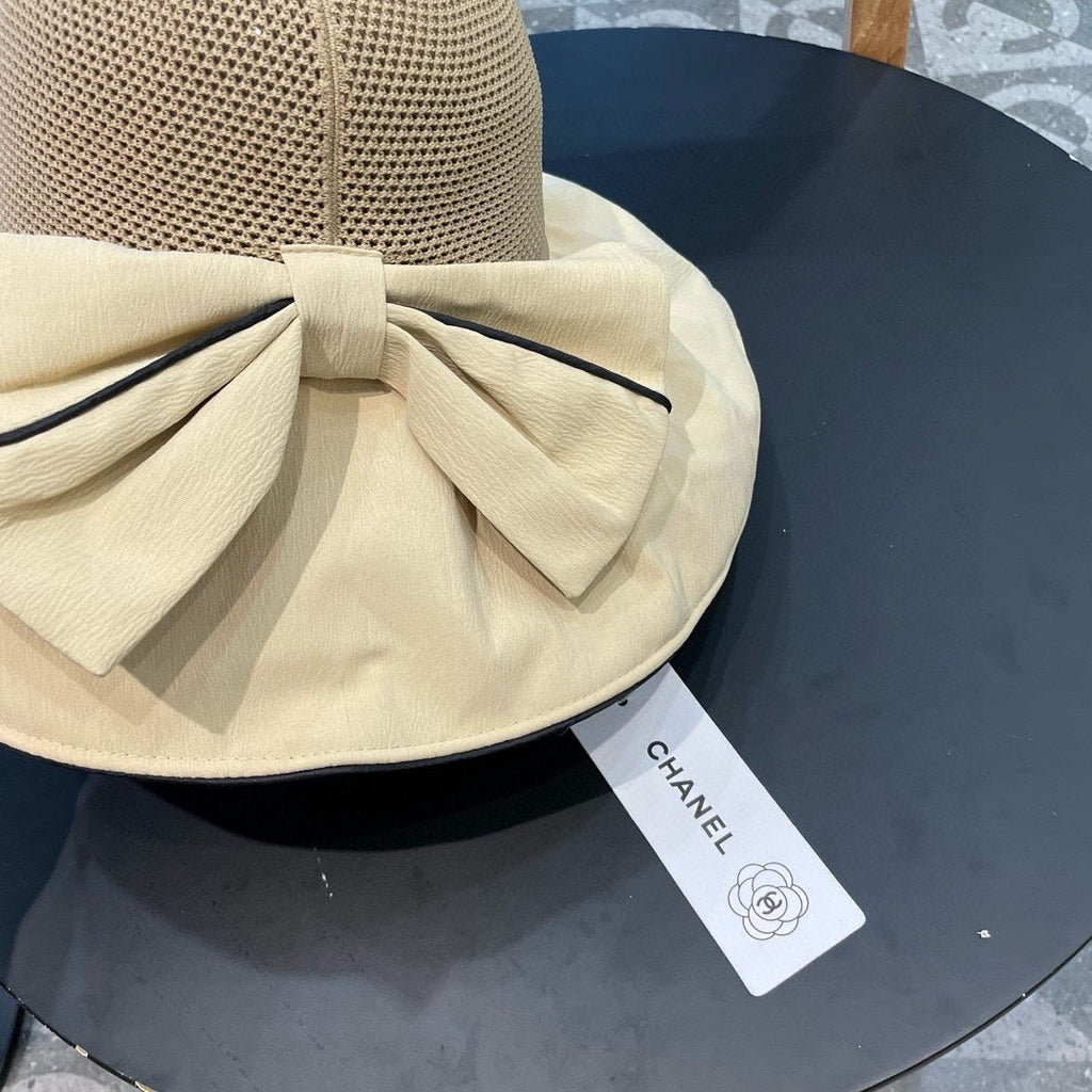 Chanel Wide-brimmed Fisherman Hat Beige in Cloth 197791