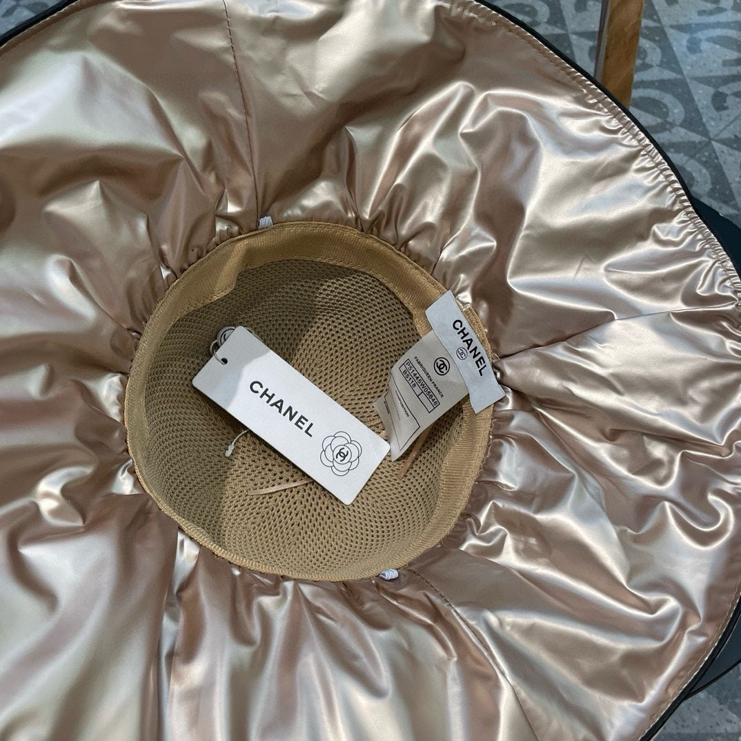 Chanel Wide-brimmed Fisherman Hat Beige in Cloth 197791