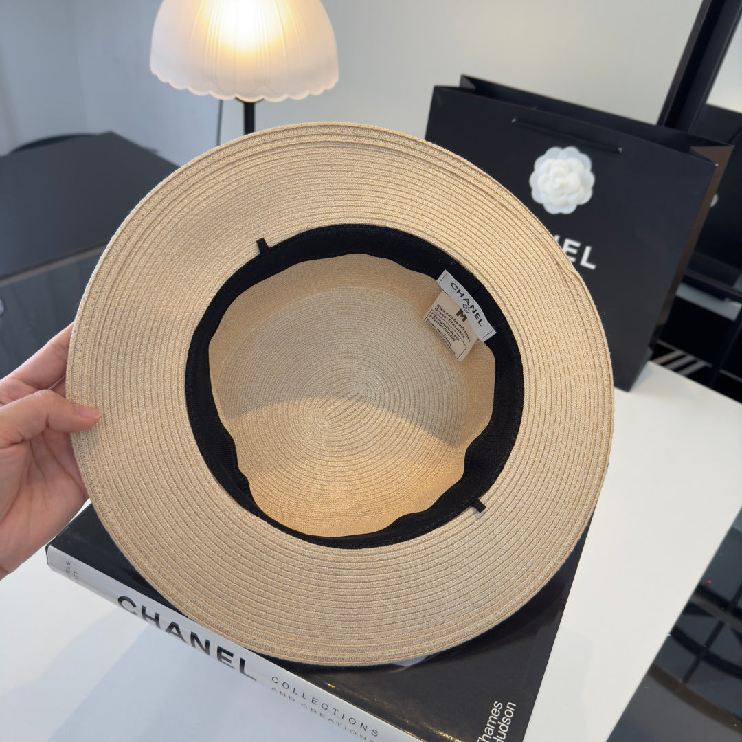 Chanel Wide Brim Hat Beige in Mesh 197605
