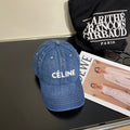 Celine Denim Baseball Cap Blue in Cotton 197972