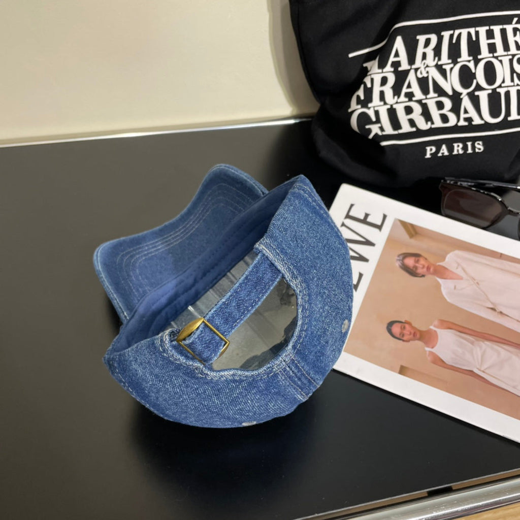 Celine Denim Baseball Cap Blue in Cotton 197972