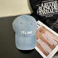 Celine Denim Baseball Cap Light Blue in Cotton 197831