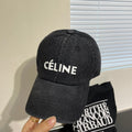 Celine Denim Baseball Cap Black in Cotton 197830
