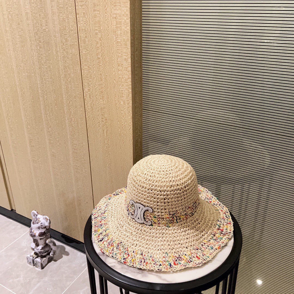 Celine Fisherman's Hat Beige in Straw 197689