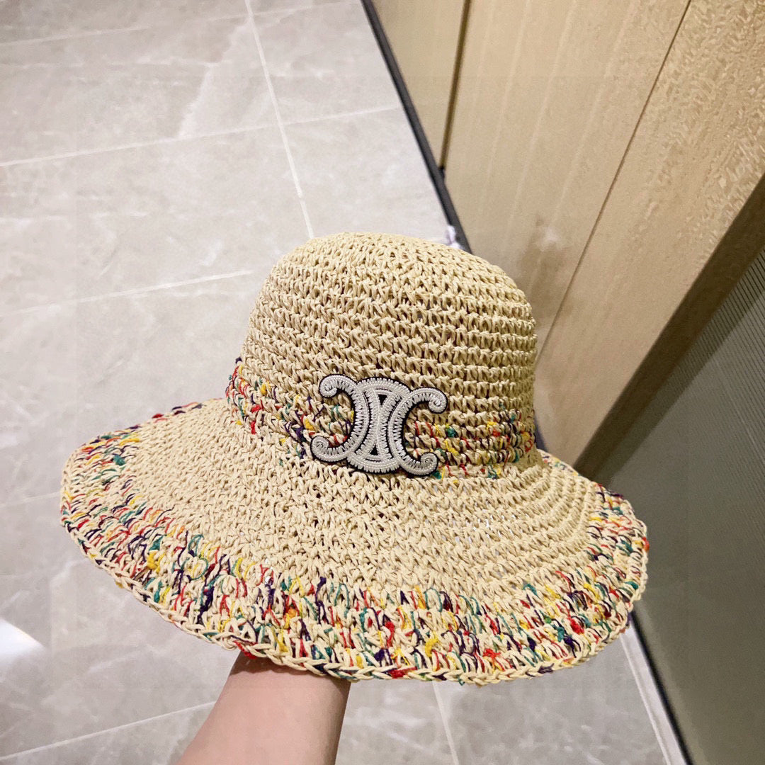 Celine Fisherman's Hat Beige in Straw 197689